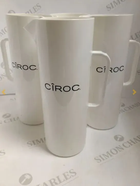 8 BRAND NEW CIROC WHITE ELITE 1.7 LITRE TALL JUGS(2 BOXES)