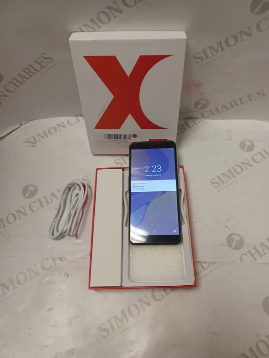 BOXED XGODY ANDROID MOBILE PHONE WITH SCREEN PROTECTOR, USB CABLE AND INSTRUCTIONS