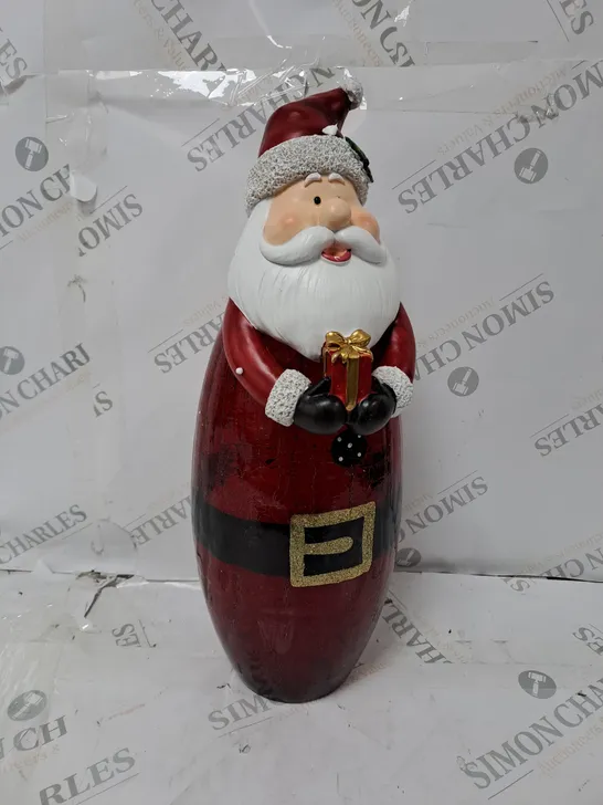 BOXED FESTIVE PRE-LIT LARGE GLASS CHRISTMAS CHARACTER - SANTA