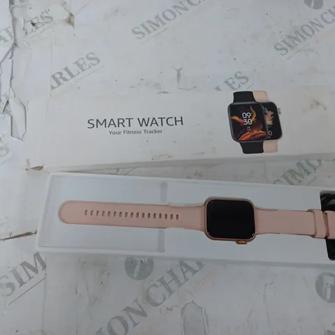 SMART WATCH FITNESS TRACKER PINK STRAP BOXED 