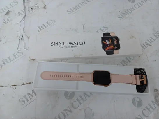 SMART WATCH FITNESS TRACKER PINK STRAP BOXED 