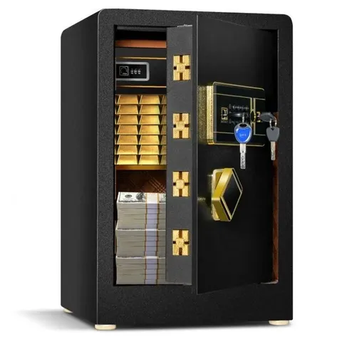 BOXED COSTWAY ELECTRONIC SAFE BOX WITH 3 OPENING WAYS FOR CASH JEWELRY DEPOSIT