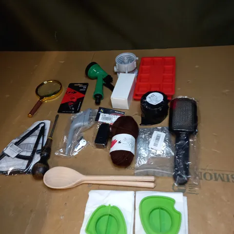 LOT OF ASSORTED HOUSEHOLD ITEMS TO INCLUDE HOOVER BAGS, TOOLS AND PRINTER ROLLS