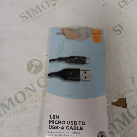 ASDA TECH 1.8M MICRO USB TO USB-A CABLE