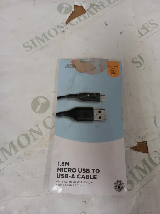 ASDA TECH 1.8M MICRO USB TO USB-A CABLE