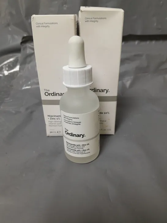 LOT OF 2 THE ORDINARY NIACINAMIDE 10% AND ZINC 1% SERUM 30ML