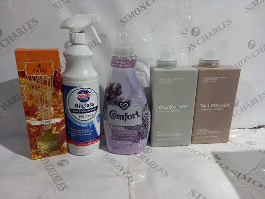 BOX OF 12 ASSORTED ITEMS TO INCLUDE - COMFORT FABRIC CONDITIONER - PRICES AMBER - TALLOW &ASH CONDITIONER ECT- COLLECTION ONLY