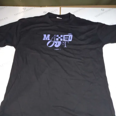 GYMSHARK MAXED OUT T-SHIRT IN BLACK - LARGE