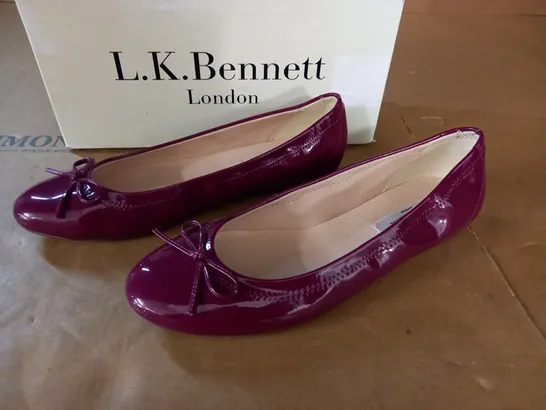 PAIR OF L.K.BENNET PURPLE SLIDE ON SHOES - 39