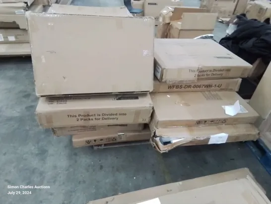 PALLET OF VARIOUS INCOMPLETE BOXED FURNITURE SETS 