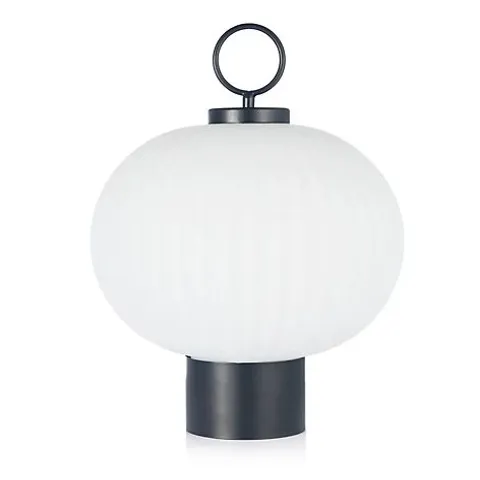 K BY KELLY HOPPEN INDOOR OUTDOOR GLASS LANTERN IN BLACK- COLLECTION ONLY