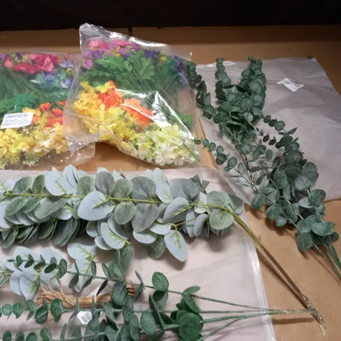 LOT OF ASSORTED ARTIFICIAL FLOWER AND FOLIAGE ITEMS