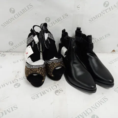 6 BOXED PAIRS OF SPIRER SHOES TO INCLUDE PLATFORM SANDALS SIZE 37, BOOTS SIZE 40 