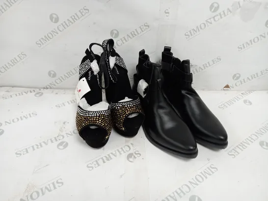 6 BOXED PAIRS OF SPIRER SHOES TO INCLUDE PLATFORM SANDALS SIZE 37, BOOTS SIZE 40 