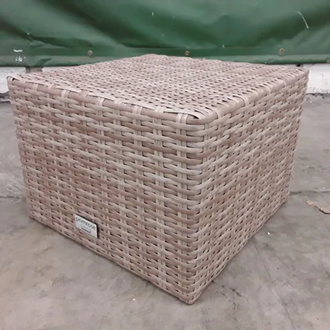 BOXED SQUARE FOOTSTOOL - NATURAL 