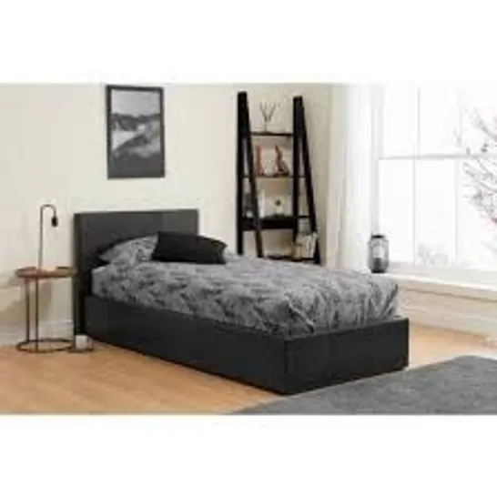 BOXED 135CM BERLIN OTTOMAN BED - BLACK (2 BOXES)