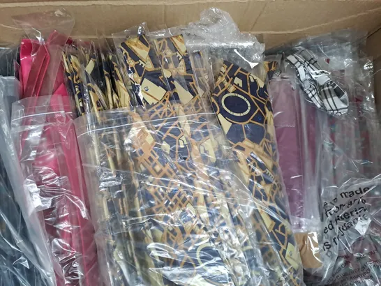 BOX OF APPROXIMATELY 30 ASSORTED TIES IN VARIOUS STYLES AND COLOURS - COLLECTION ONLY