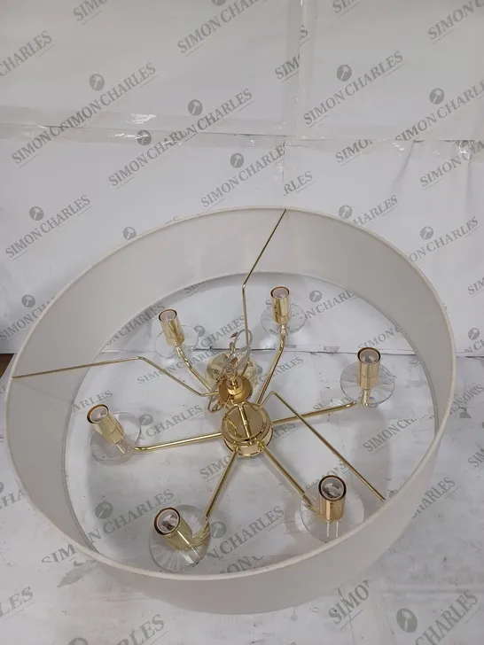 JOHN LEWIS CEILING LIGHT GOLD/CREAM - COLLECTION ONLY