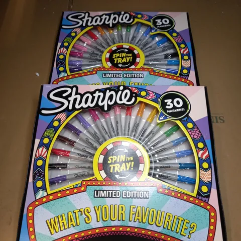 LOT OF 2 SHARPIE LIMITED EDITION 'SPIN THE TRAY' MARKER COLLECTION 