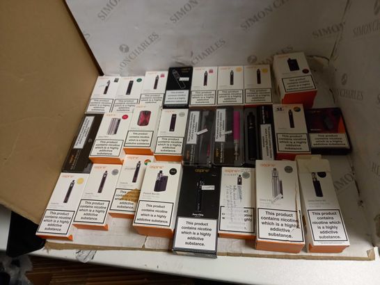 LOT OF APPROXIMATELY 20 E-CIGARATTES TO INCLUDE ASPIRE MINICAN+, AND ASPIRE ZELOS 3 KIT ETC.