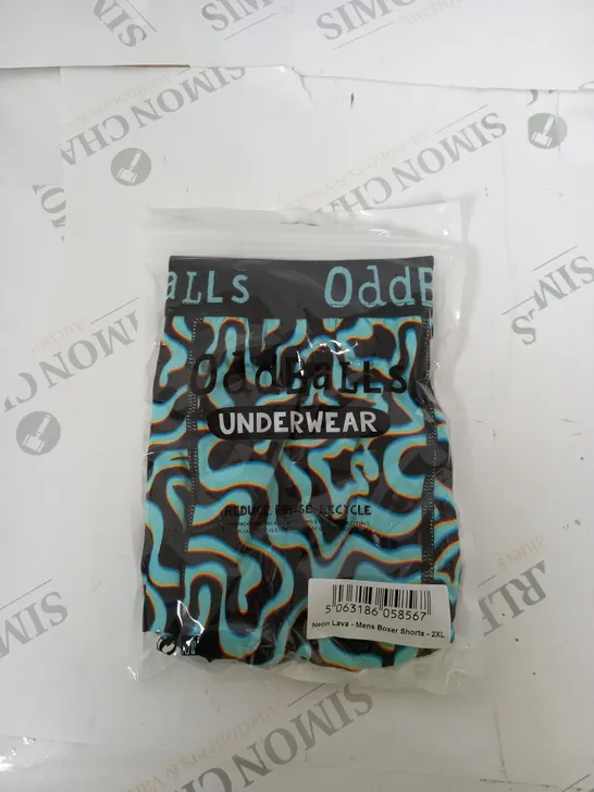 ODDBALLS NEON LAVA MENS BOXER SHORTS SIZE XXL