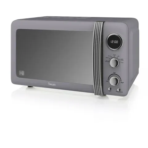 SWAN DIGITAL 20L MICROWAVE IN SLATE GREY