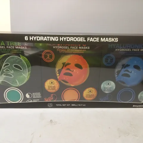 LOT OF 4 BOXES OF HYDRATING HYDROGEL FACES MASKS (6 PER BOX)