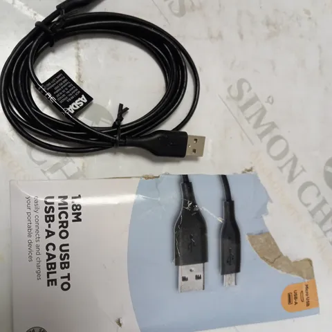 ASDA TECH 1.8M MICRO USB TO USB-A CABLE