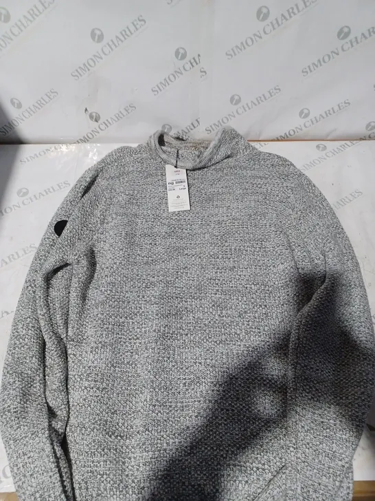 FIRETRAP COWLNECK KNITTED IN GREY- XL