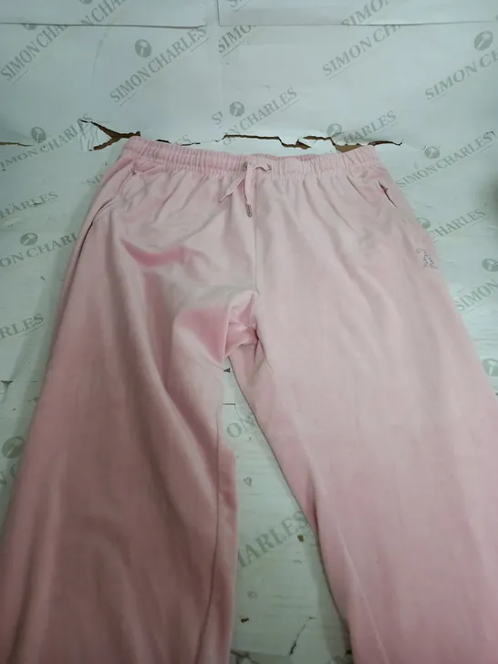 JUICY COUTURE LIGHT PINK SOFT JOGGERS - XL