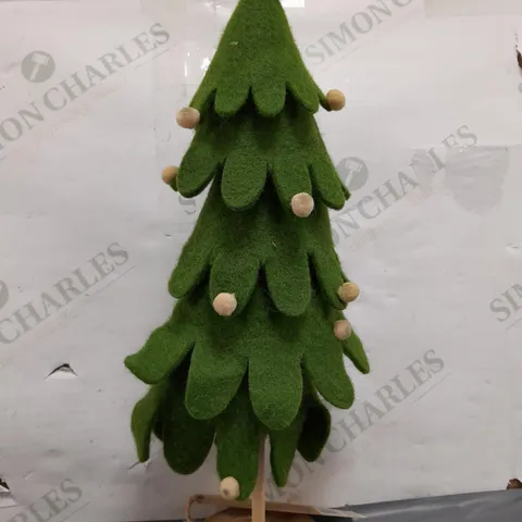 SET OF 2 BOXES OF GREEN BOIL FESTIVE DECORATIVE WOOL TREES (6 TREES PER BOX)