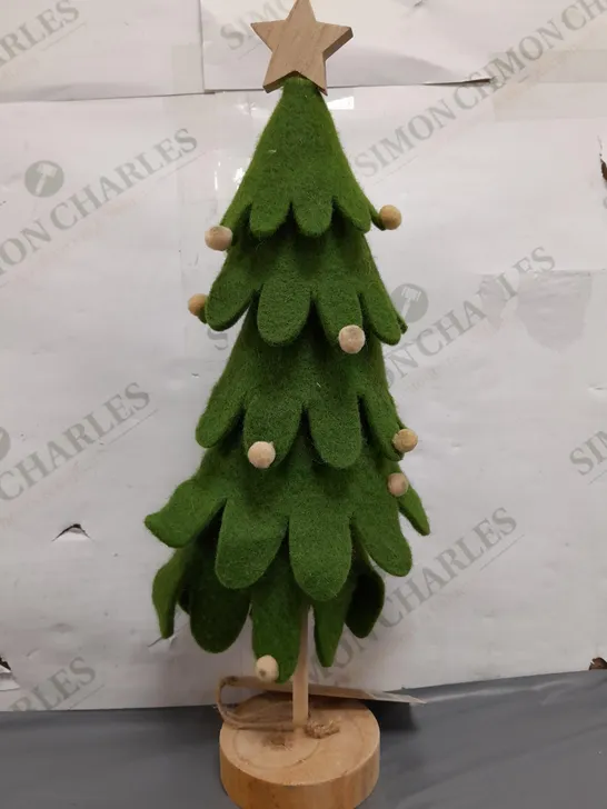 SET OF 2 BOXES OF GREEN BOIL FESTIVE DECORATIVE WOOL TREES (6 TREES PER BOX)