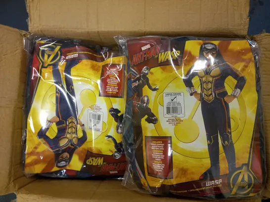 BOX OF APPROX 12 MARVEL ANTMAN AND THE WASP COSTUMES - THE WASP (SIZE LARGE)