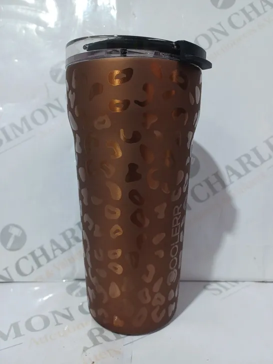 BOXED COOLERR TIMELESS TUMBLER IN AURIC LEOPARD DESIGN