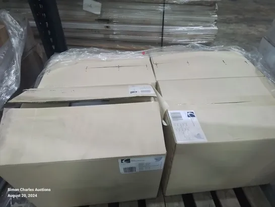 PALLET CONTAINING 4 WHITE OAKLAND TOILET PANS