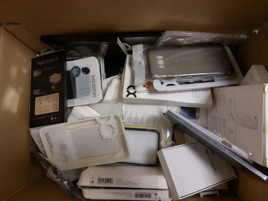 BOX OF APPROX 40 ASSORTED PHONE/TABLET CASES FOR VARIOUS PHONES