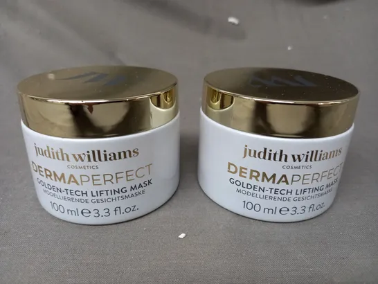 BOXED SET OF 2 JUDITH WILLIAMS DERMA PERFECT GOLDEN-TECH LIFTING MASK