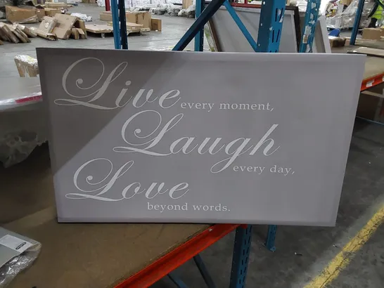 LIVE LAUGH LOVE - WRAPPED CANVAS 