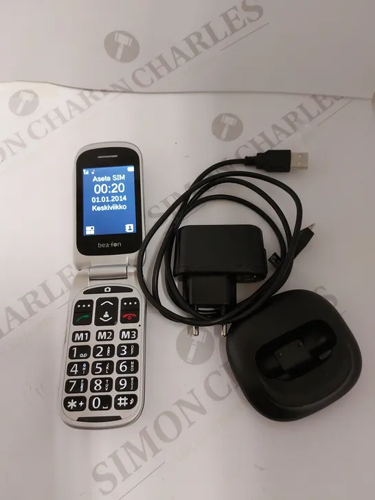 BOXED BEAFON SL650 BLACK/SILVER FLIP MOBILE PHONE