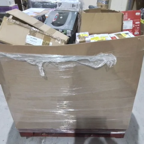 PALLET CONTAINING A LARGE QUANTITY OF ASSORTED TECH ITEMS TO INCLUDE CANON TS3350 PRINTER, GAMING SET AND VARIOUS DAB RADIOS