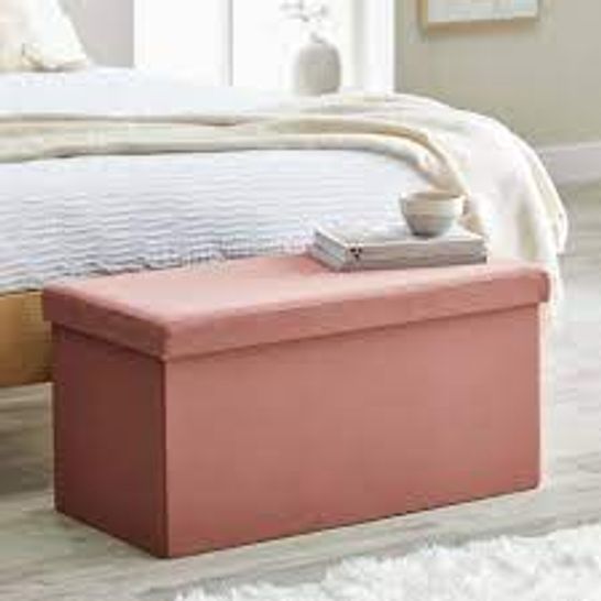 BOXED MATILDA VELVET OTTOMAN ROSE 