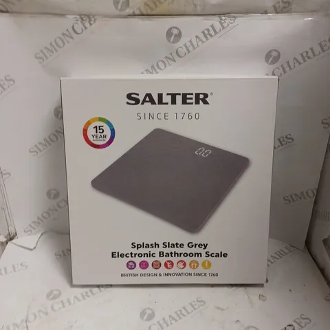 BOXED SALTER SPLASH ELECTRONIC BATHROOM SCALE