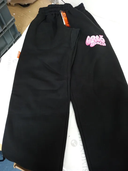 CREO-STUDIOS LOGO TRACKSUIT BOTTOMS IN BLACK - SIZE UNSPECIFIED