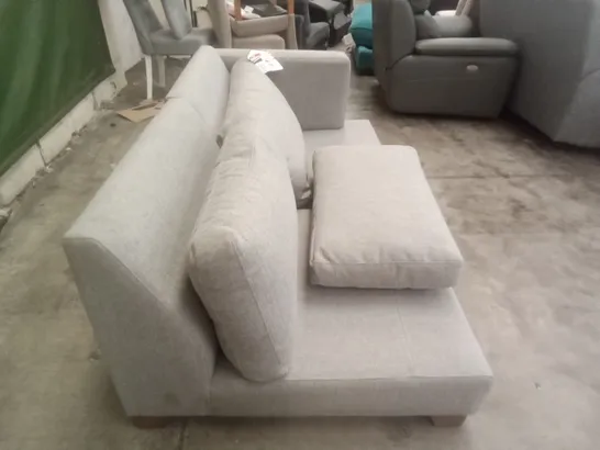 DESIGNER THE LOUNGE COMPANY MADE CENTRE & LHF SOFA - GREY FABRIC 