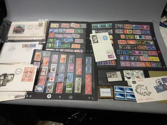 LARGE QUANTITY OF ASSORTED STAMPS FROM VARIOUS PLACES/YEARS