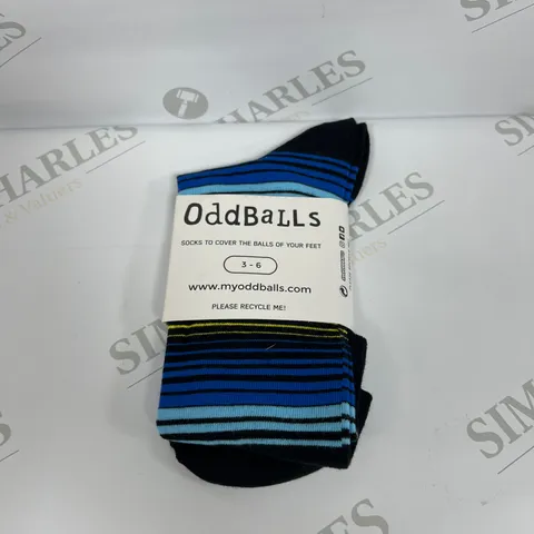 ODDBALLS BLUEBERRY LINES SOCKS 3-6