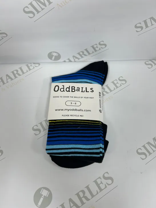 ODDBALLS BLUEBERRY LINES SOCKS 3-6