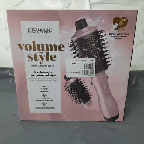 LOT OF 5 BOXED REVAMP VOLUME & STYLE 1200W BLOW DRY BRUSHES