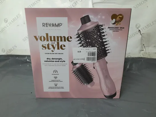 LOT OF 5 BOXED REVAMP VOLUME & STYLE 1200W BLOW DRY BRUSHES