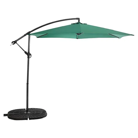 BRAND NEW BOXED LEANOVER PARASOL 3.0M GREEN   